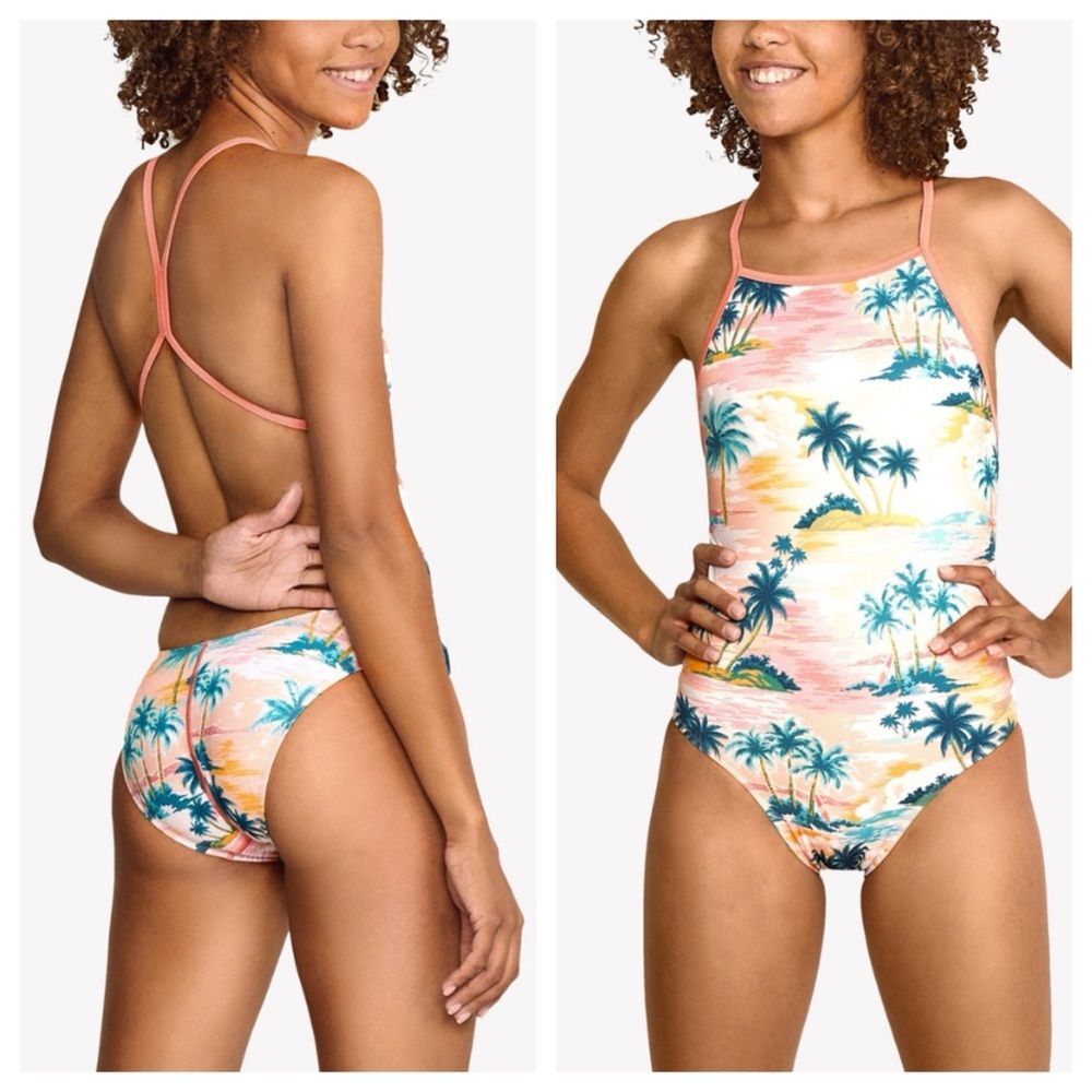 Speedo Printed The One 830 One-Piece Swimsuit Palm Island Multi Size 24 XS